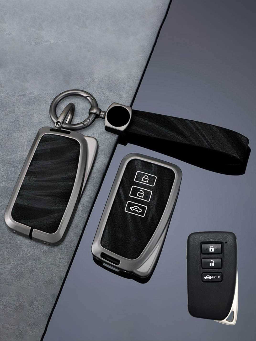 Vintage Leather Metal Alloy Lexus Key Cover
