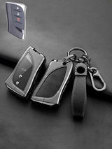 Lexus Key Fob Cover with Leather & Metal Frame