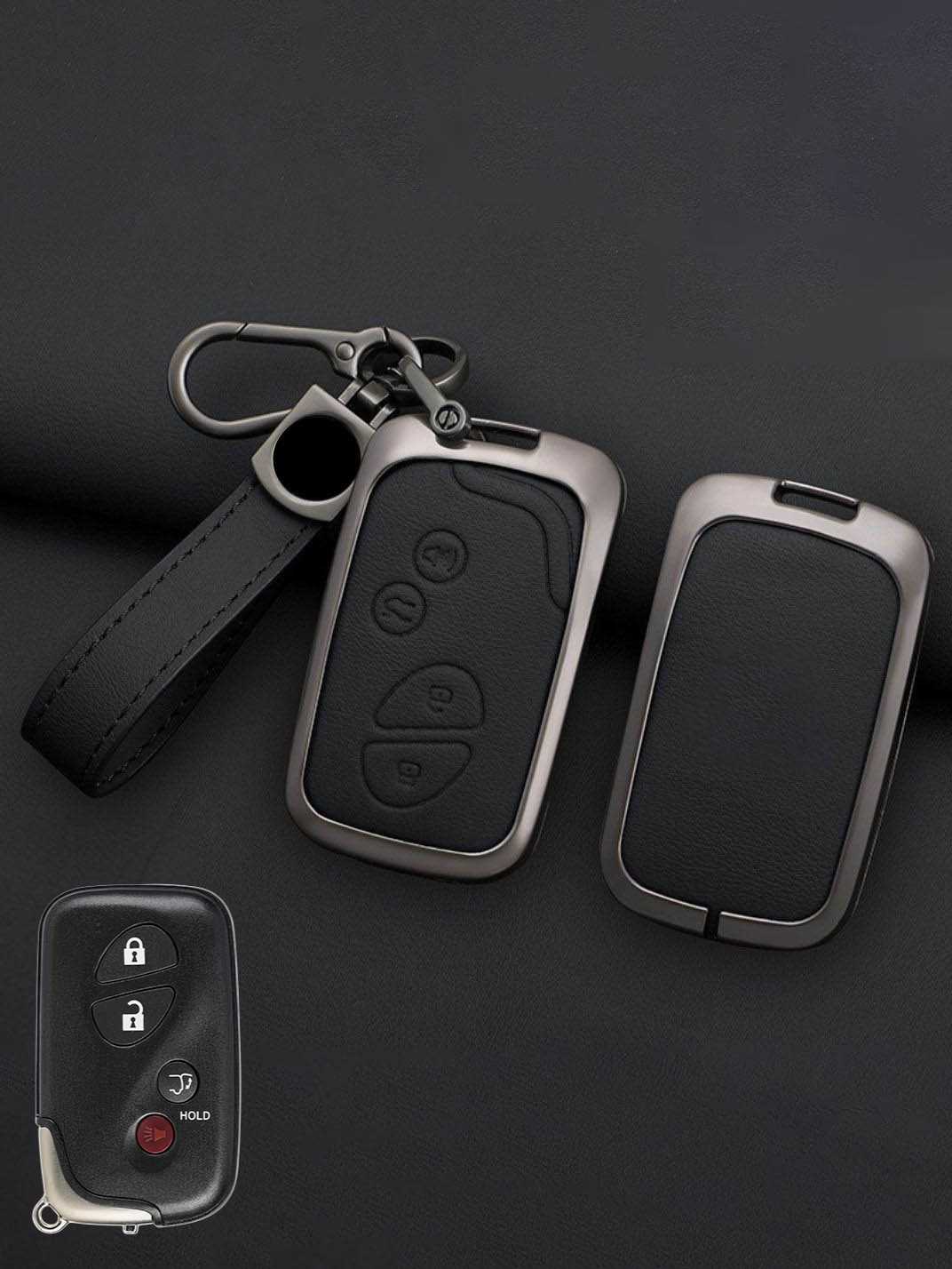 Vintage Leather Metal Alloy Lexus Key Cover