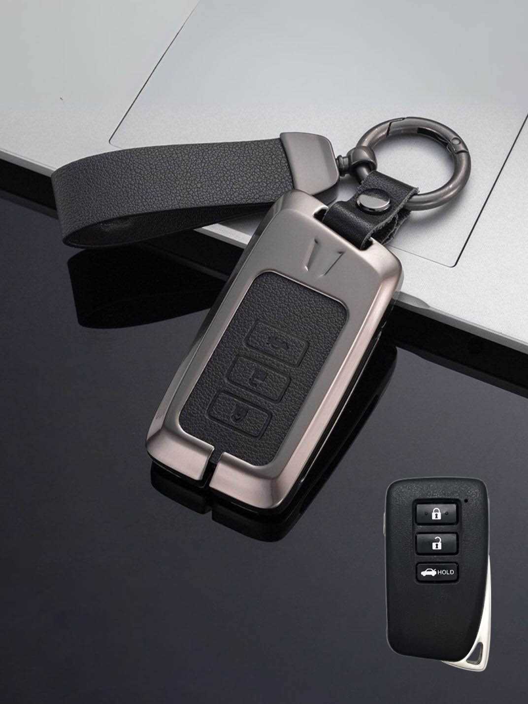 Lexus Key Genuine Leather & Metal Frame