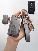 Lexus Key Fob Cover with Leather & Metal Frame