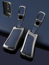 Lexus Key Fob Cover with Leather & Metal Frame