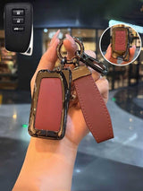 Lexus Key Genuine Leather & Metal Frame
