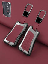 Vintage Leather Metal Alloy Lexus Key Cover