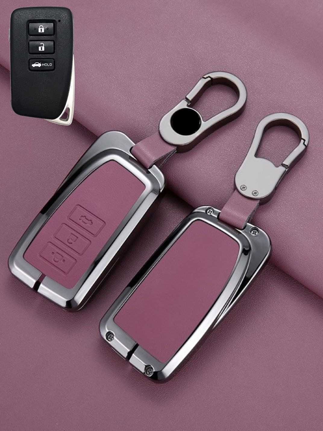 Vintage Leather Metal Alloy Lexus Key Cover