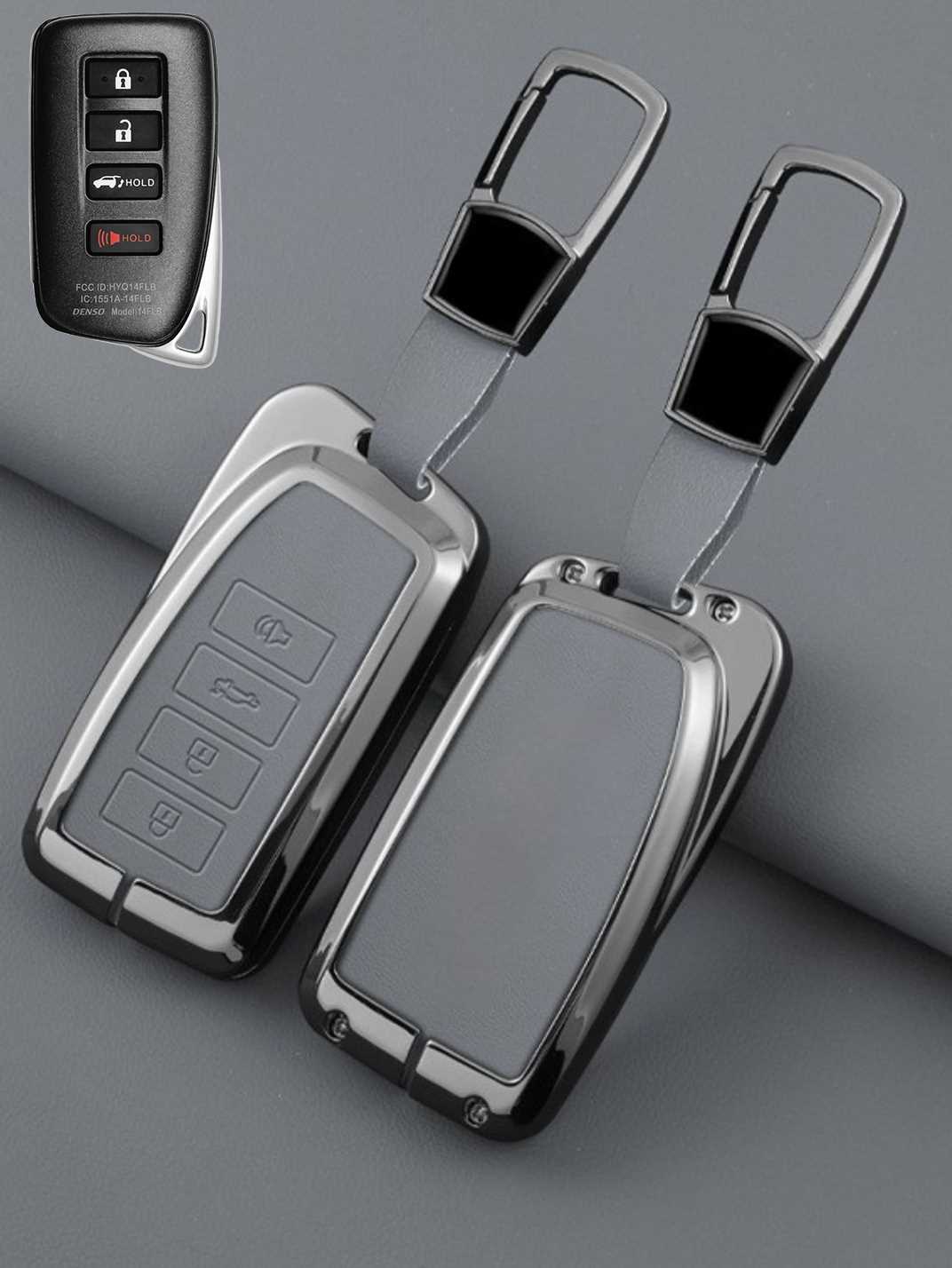 Vintage Leather Metal Alloy Lexus Key Cover