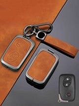 Vintage Leather Metal Alloy Lexus Key Cover