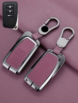 Lexus Key Fob Cover with Leather & Metal Frame