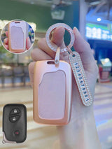 Lexus Key Fob Cover with Leather & Metal Frame