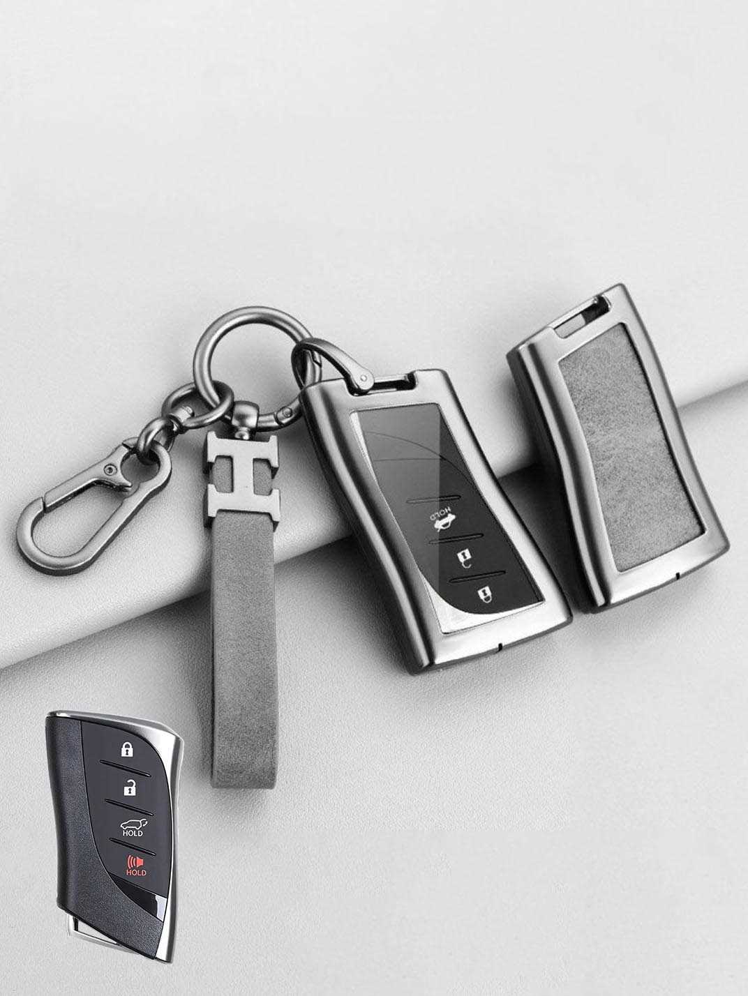 Vintage Leather Metal Alloy Lexus Key Cover