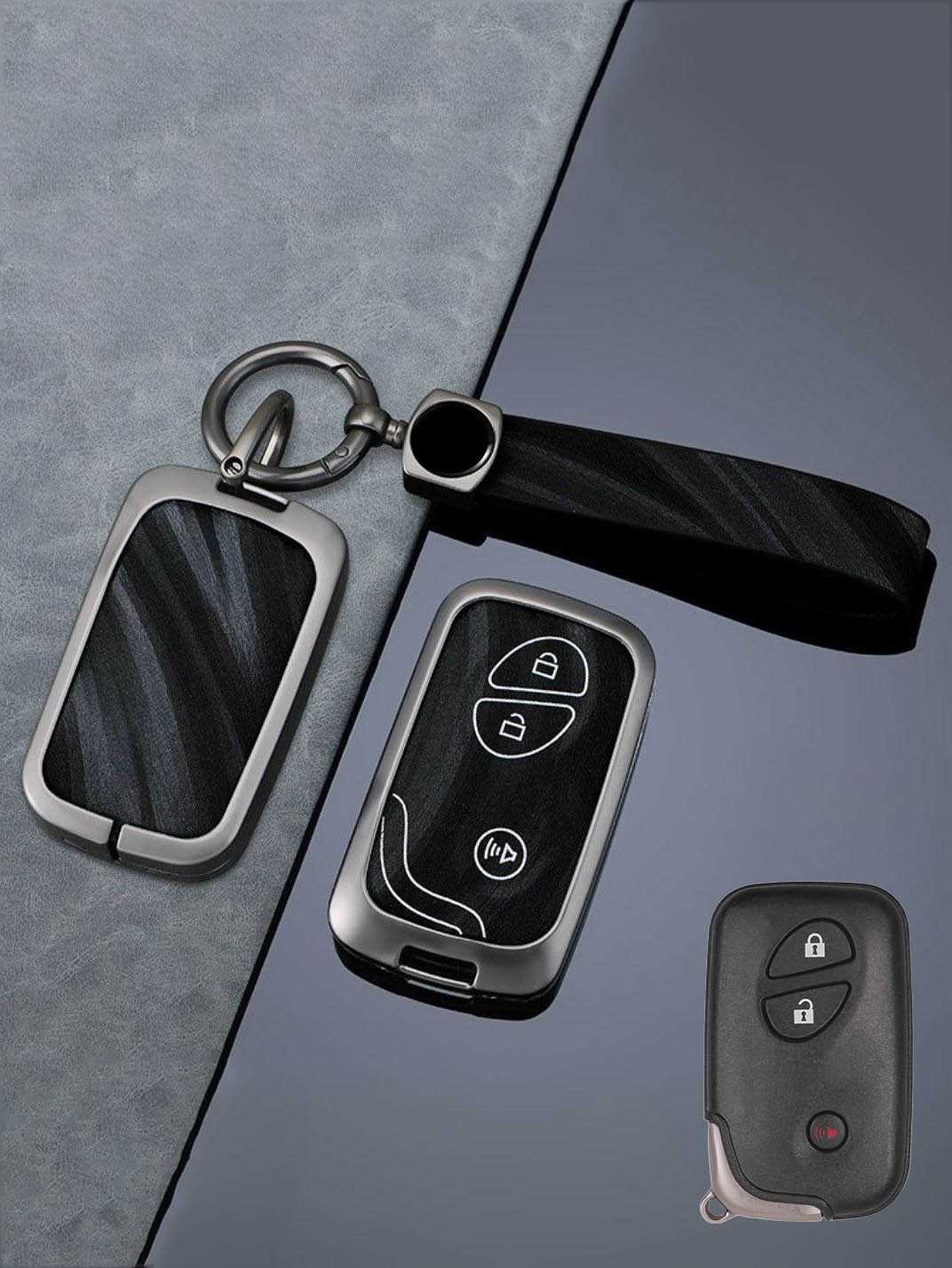 Vintage Leather Metal Alloy Lexus Key Cover