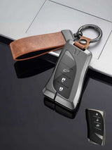 Vintage Leather Metal Alloy Lexus Key Cover