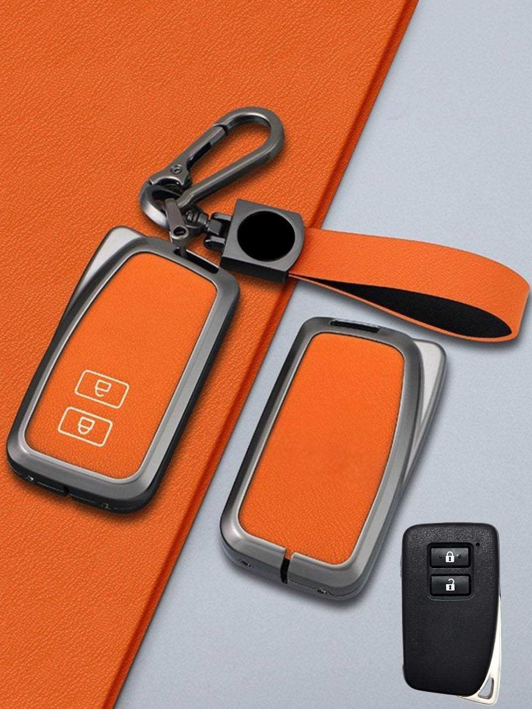 Lexus Key Genuine Leather & Metal Frame