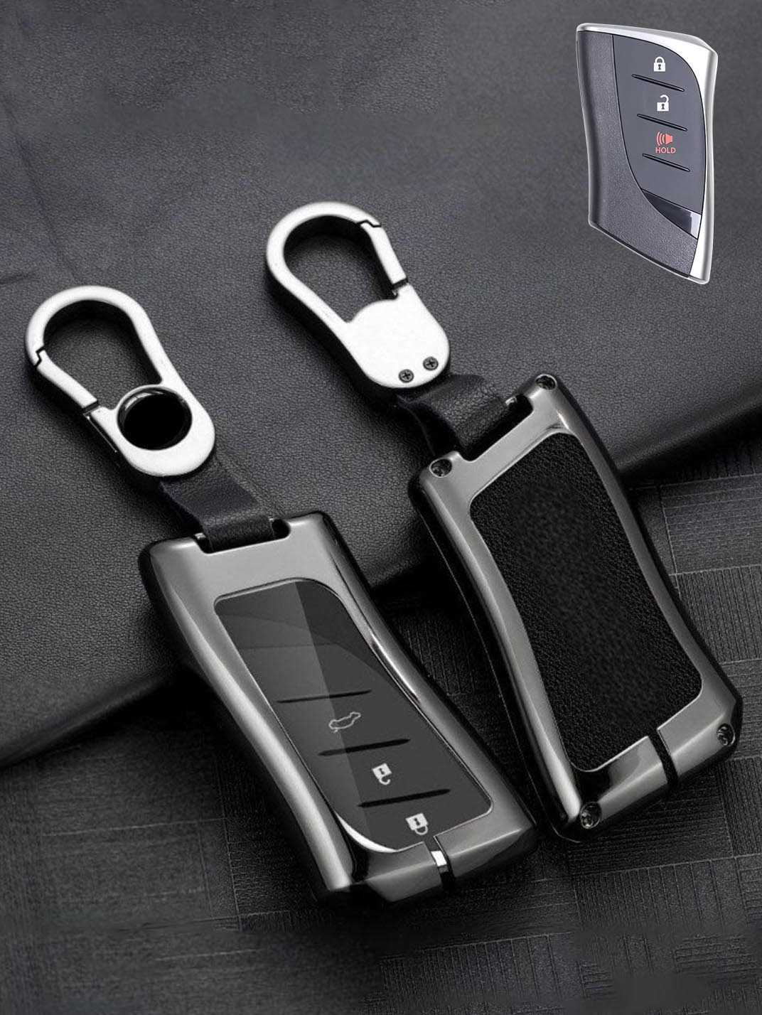 Lexus Key Genuine Leather & Metal Frame