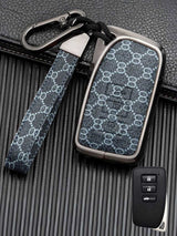 Lexus Key Fob Cover with Leather & Metal Frame