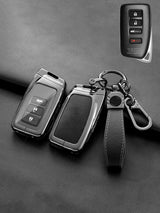 Lexus Key Fob Cover with Leather & Metal Frame