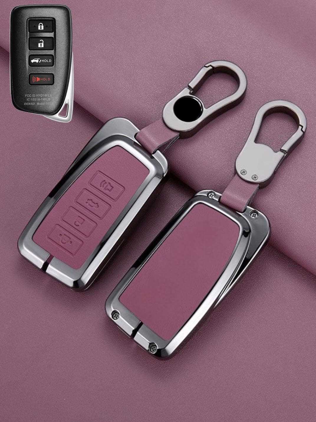 Vintage Leather Metal Alloy Lexus Key Cover