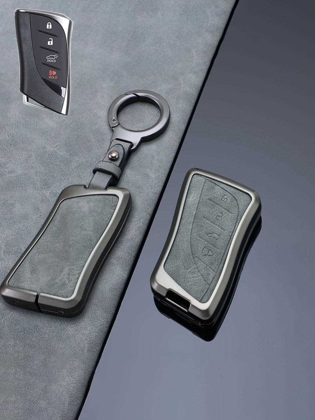Vintage Leather Metal Alloy Lexus Key Cover