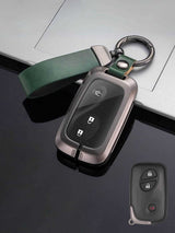 Lexus Key Fob Cover with Leather & Metal Frame
