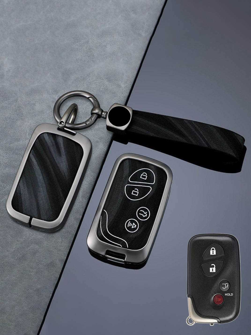 Vintage Leather Metal Alloy Lexus Key Cover