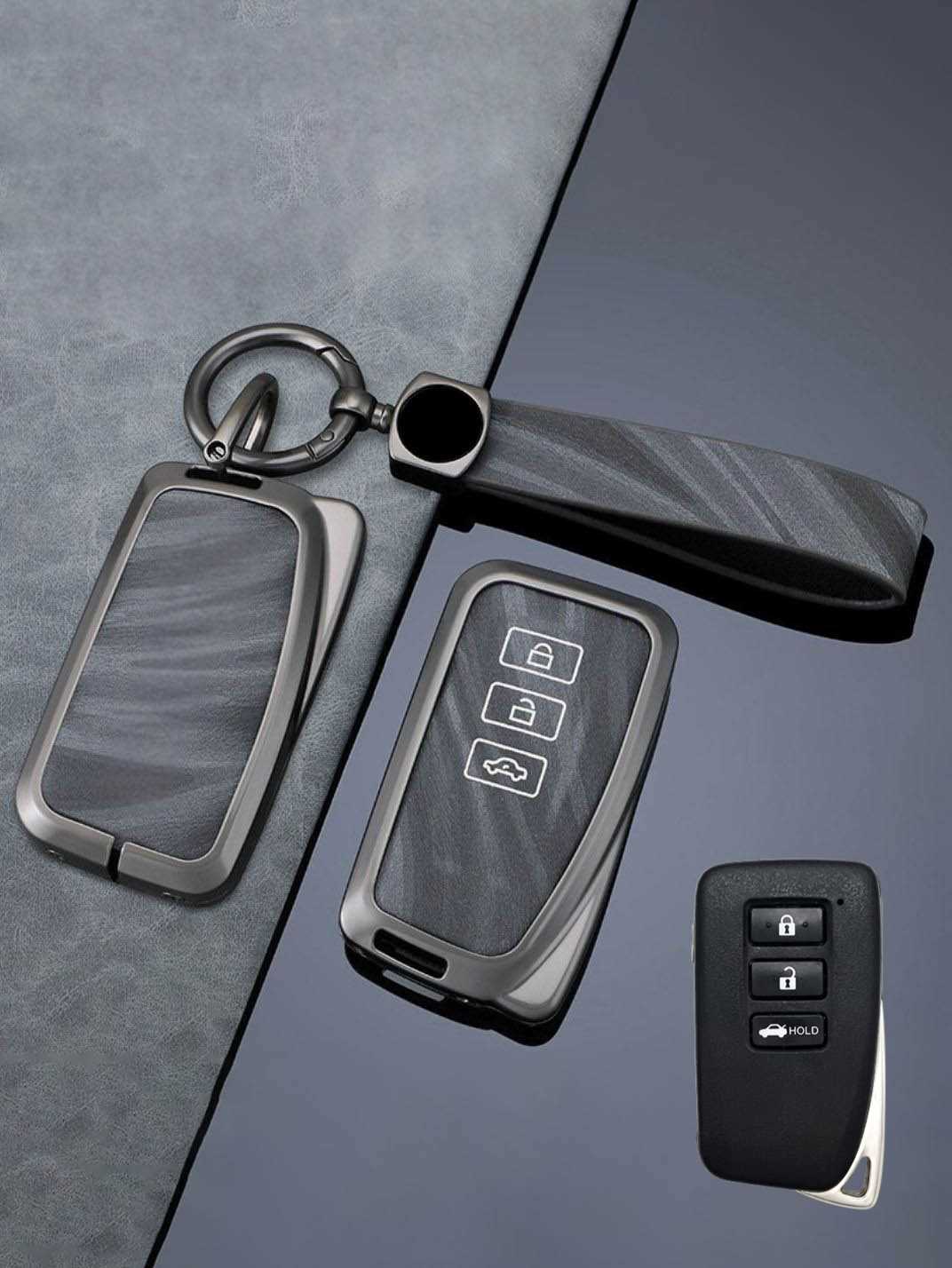 Vintage Leather Metal Alloy Lexus Key Cover