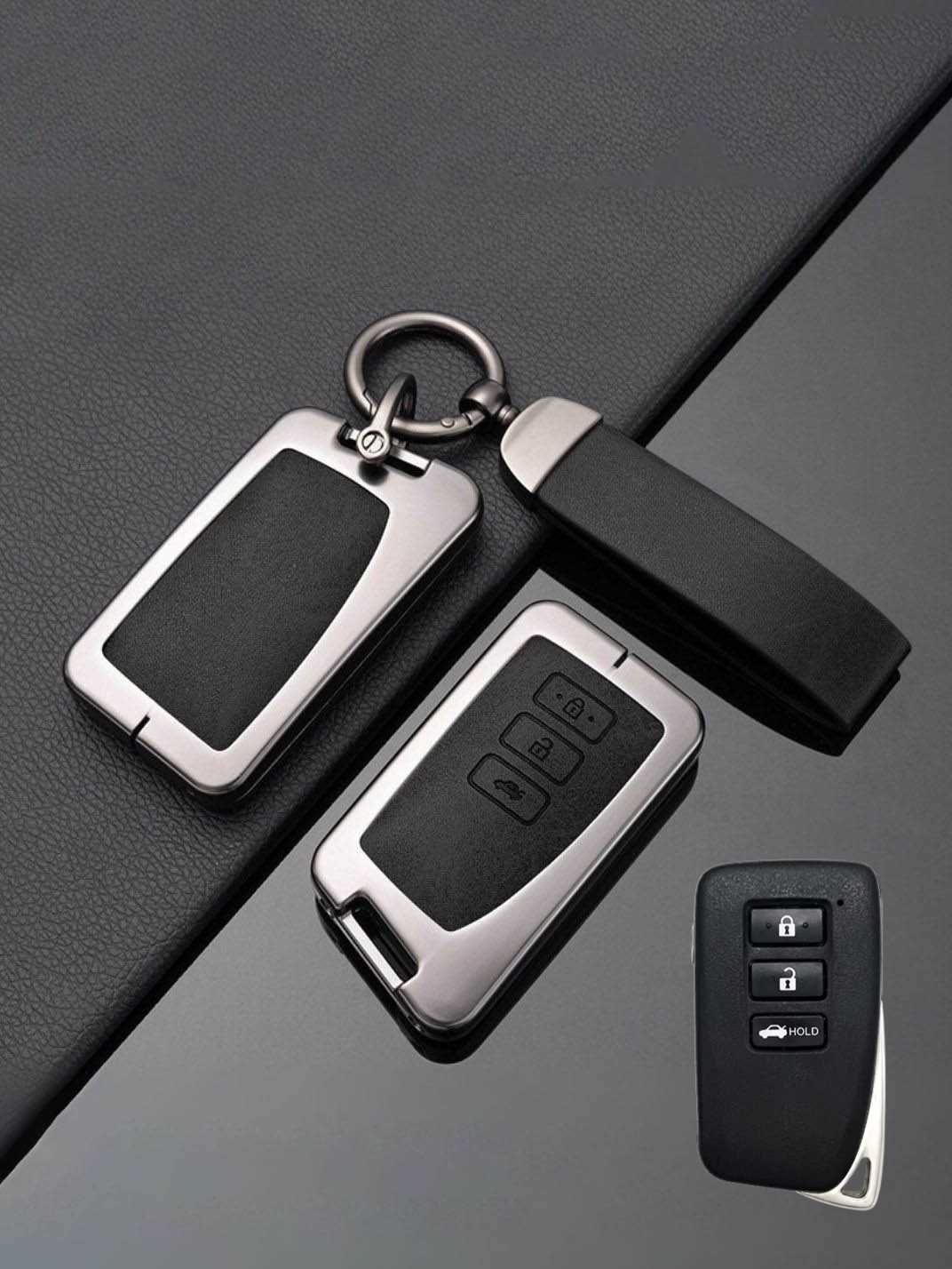 Lexus Key Genuine Leather & Metal Frame