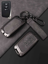 Lexus Key Fob Cover with Leather & Metal Frame