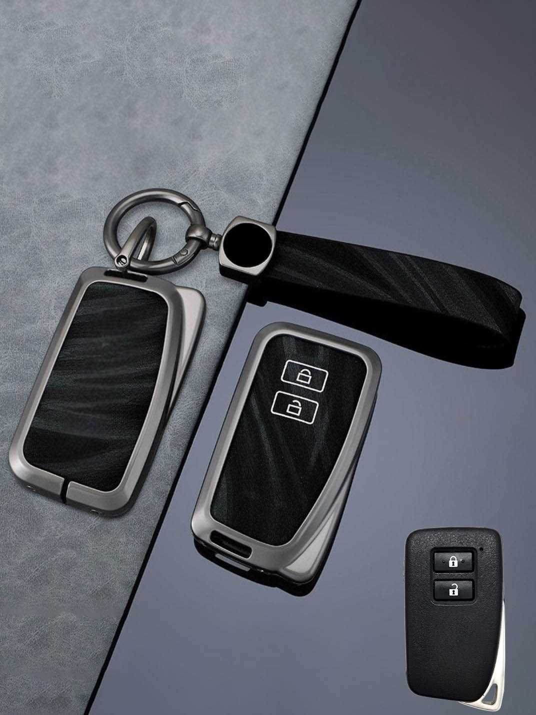 Vintage Leather Metal Alloy Lexus Key Cover