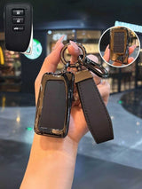 Lexus Key Genuine Leather & Metal Frame