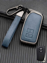 Lexus Key Fob Cover with Leather & Metal Frame