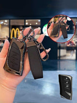 Lexus Key Genuine Leather & Metal Frame