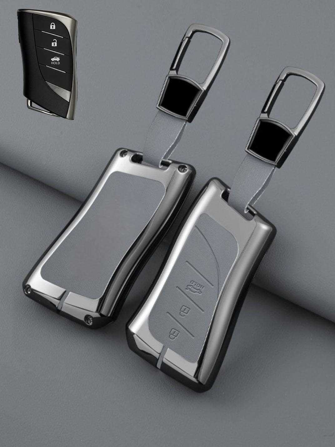 Vintage Leather Metal Alloy Lexus Key Cover