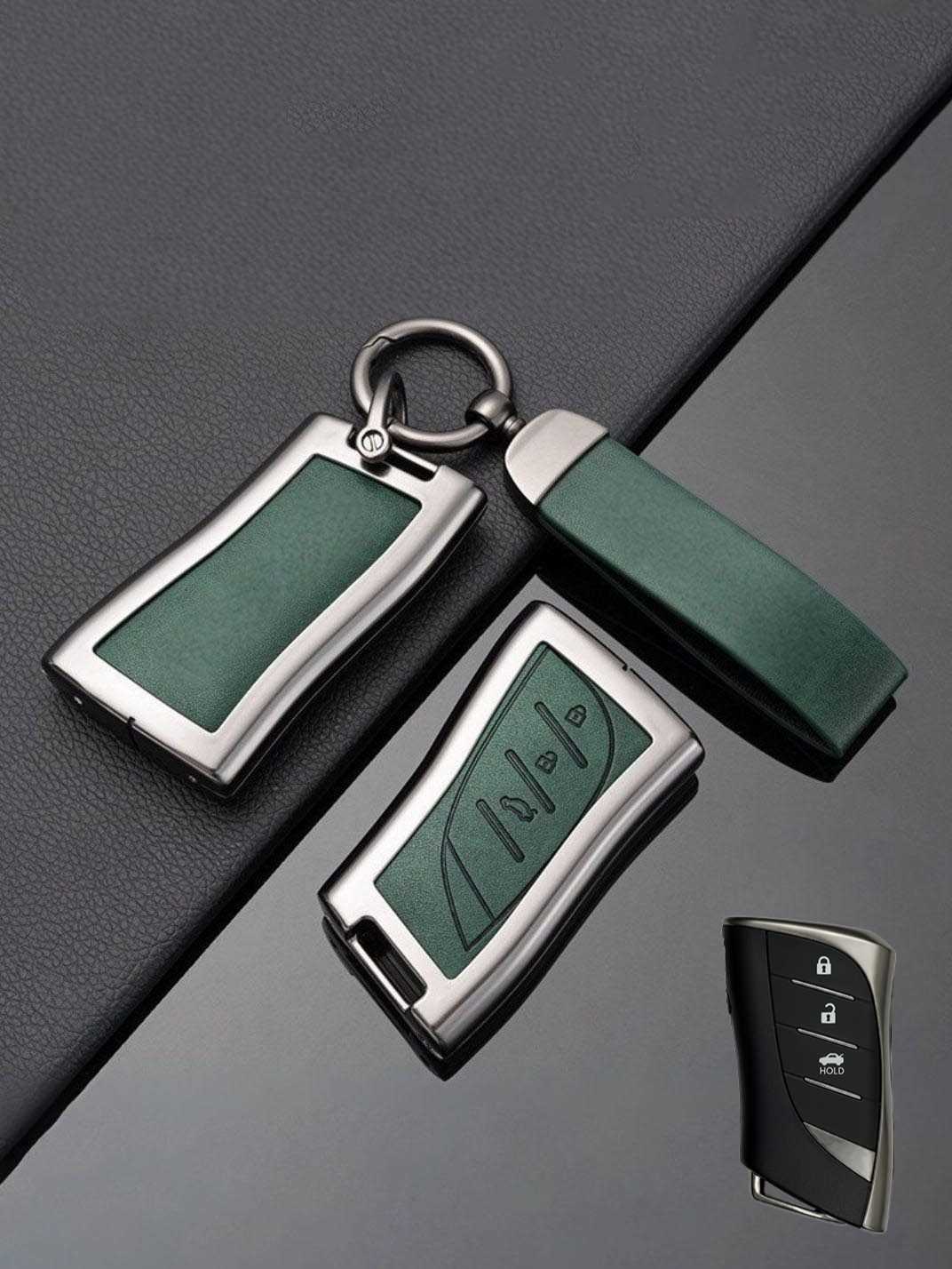 Lexus Key Genuine Leather & Metal Frame