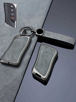 Vintage Leather Metal Alloy Lexus Key Cover