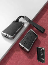 Lexus Key Fob Cover with Leather & Metal Frame