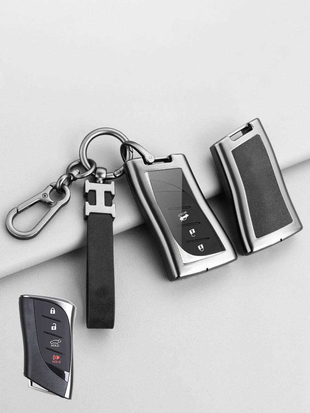 Vintage Leather Metal Alloy Lexus Key Cover