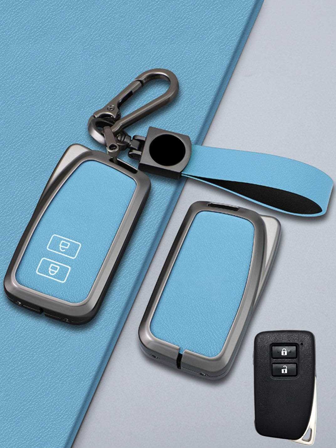 Lexus Key Genuine Leather & Metal Frame