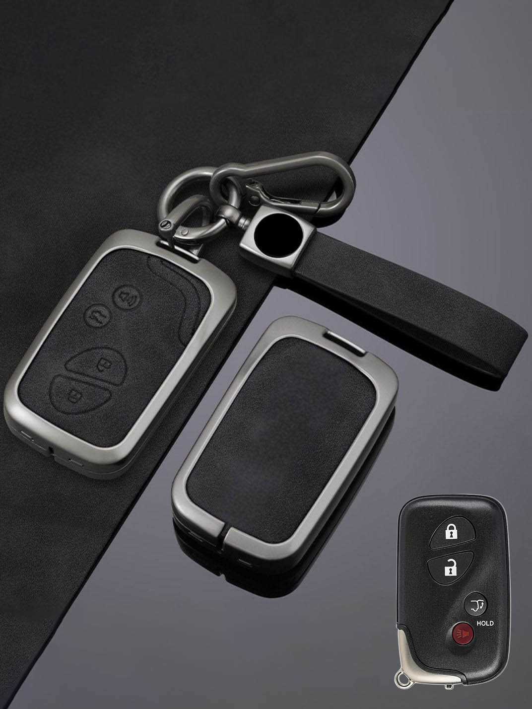 Lexus Key Genuine Leather & Metal Frame