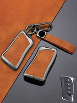 Lexus Key Fob Cover with Leather & Metal Frame