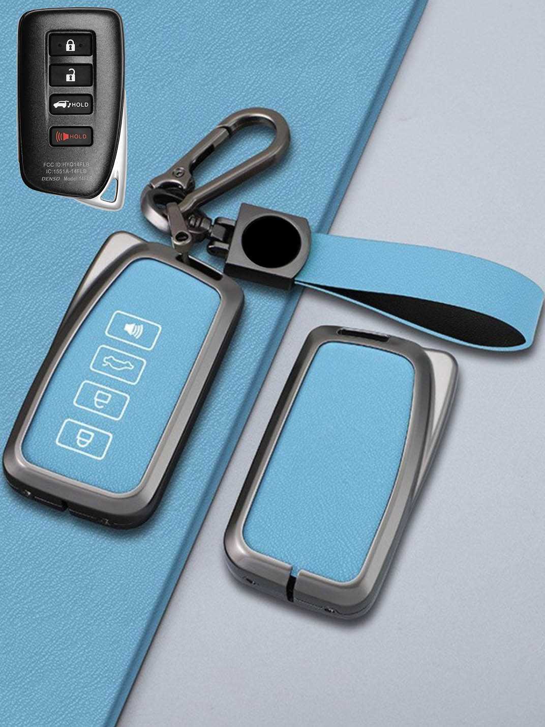 Lexus Key Genuine Leather & Metal Frame