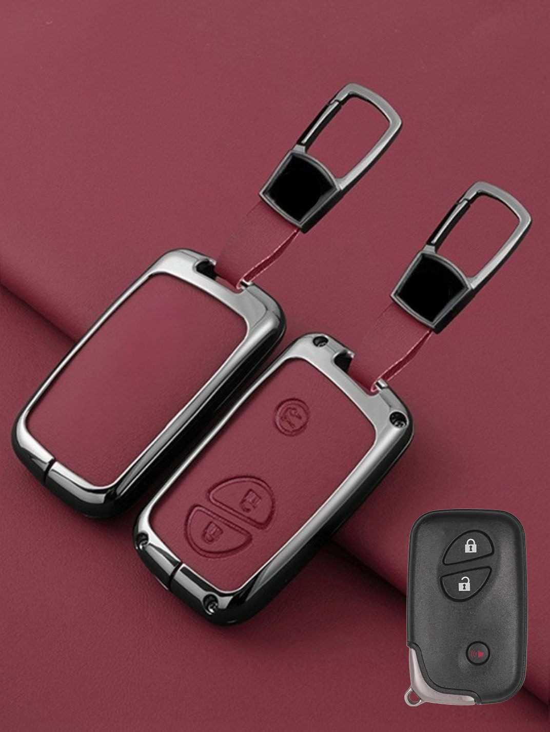 Vintage Leather Metal Alloy Lexus Key Cover