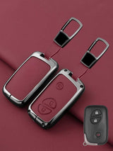 Vintage Leather Metal Alloy Lexus Key Cover