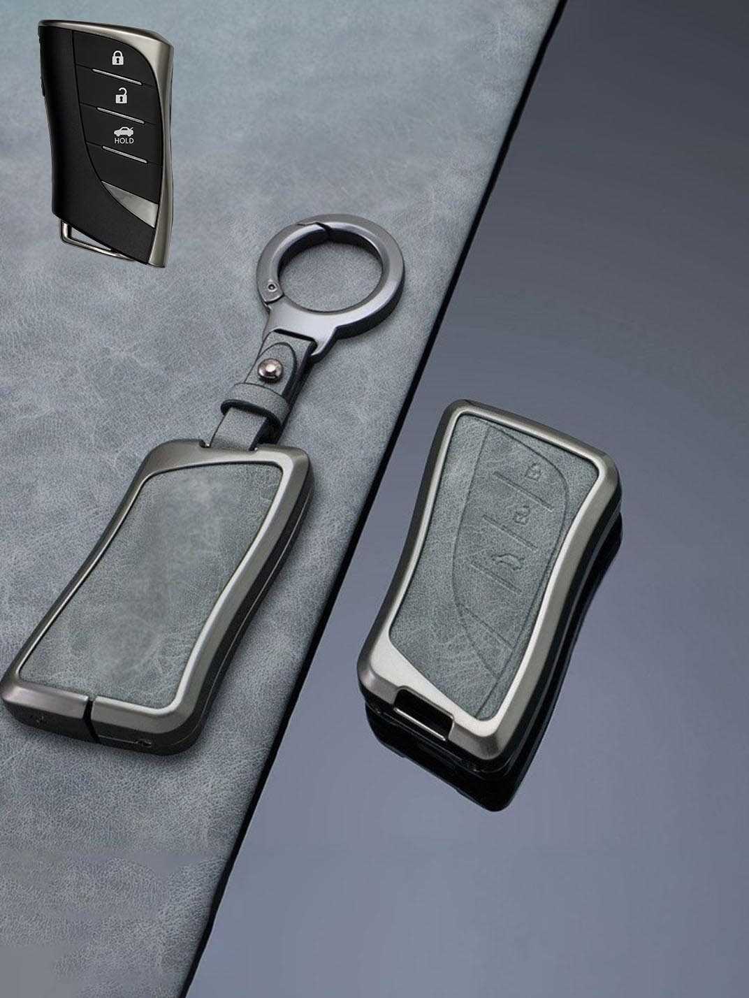 Vintage Leather Metal Alloy Lexus Key Cover