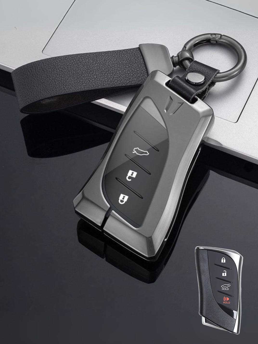 Vintage Leather Metal Alloy Lexus Key Cover