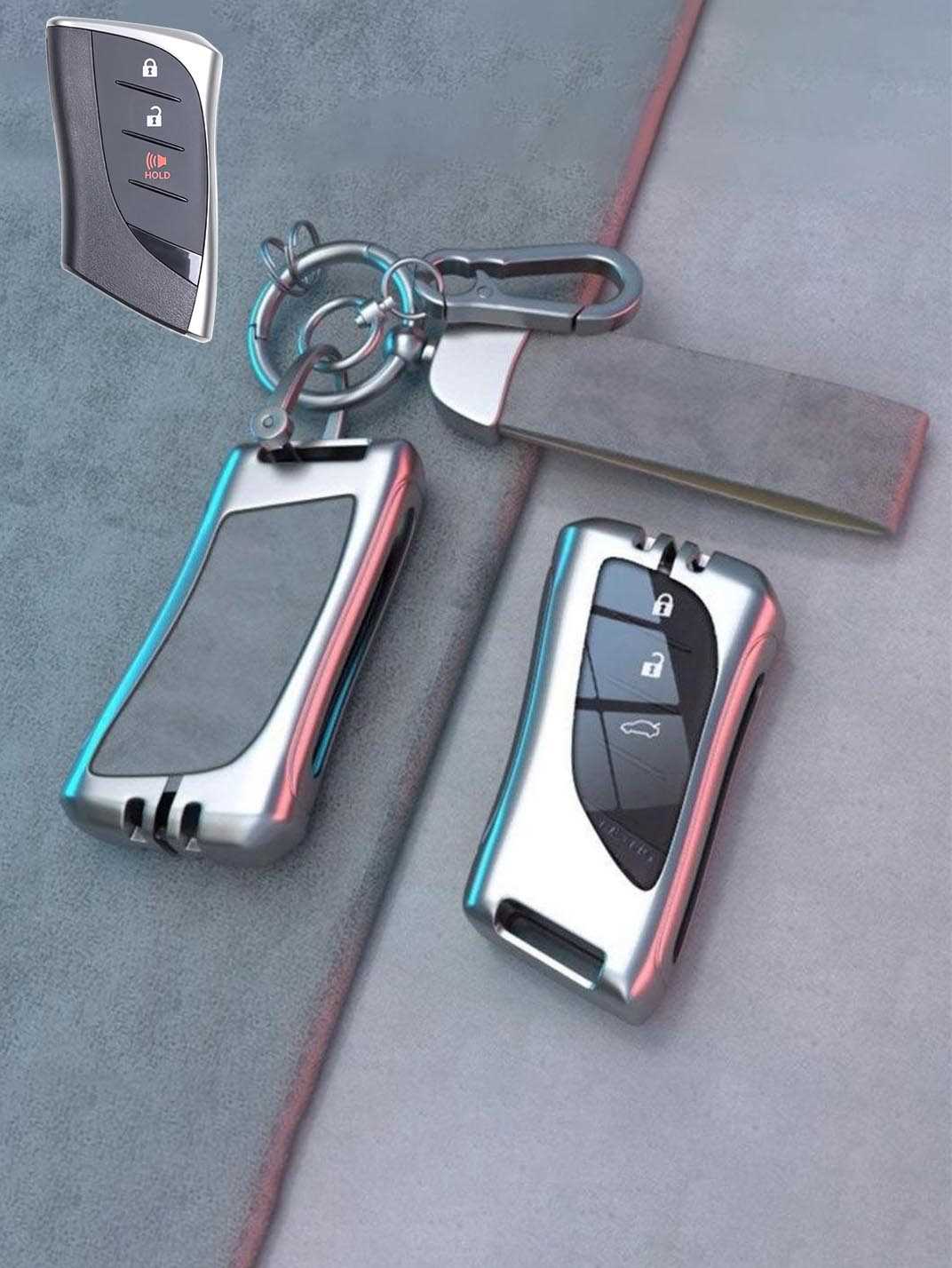 Lexus Key Genuine Leather & Metal Frame