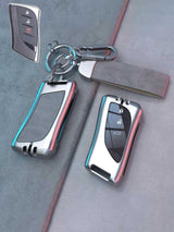 Lexus Key Genuine Leather & Metal Frame