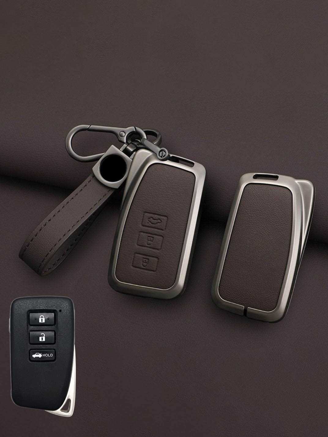 Lexus Key Genuine Leather & Metal Frame