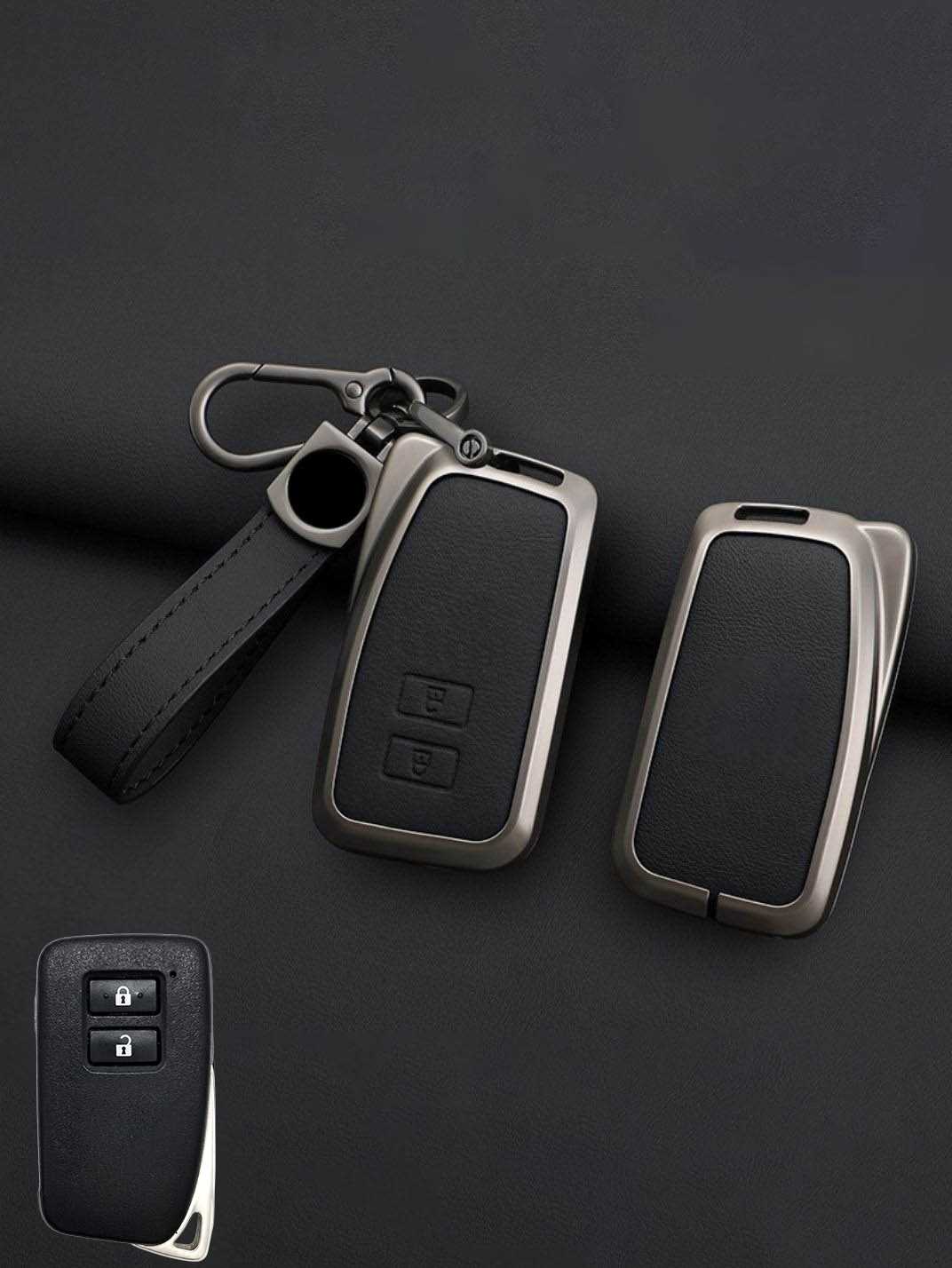 Lexus Key Genuine Leather & Metal Frame
