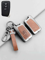 Vintage Leather Metal Alloy Lexus Key Cover