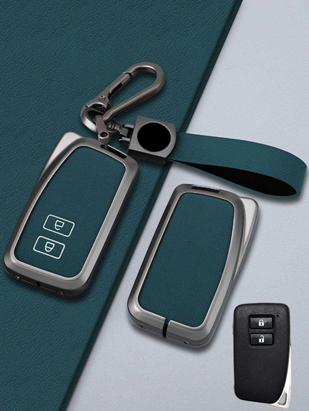 Lexus Key Genuine Leather & Metal Frame